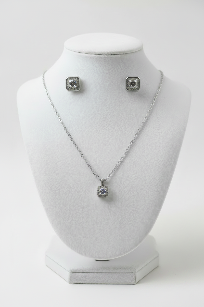 Parure bijoux femme acier inoxydable