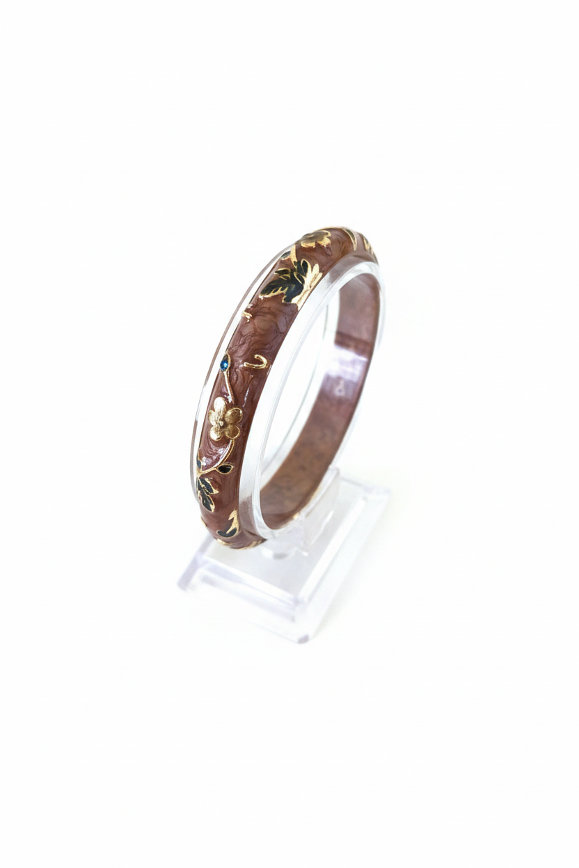 Bracelet thaïlandais marron laiton et doré