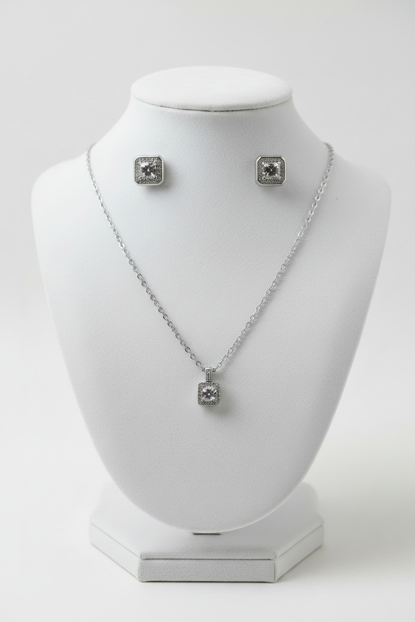 Parure bijoux femme acier inoxydable