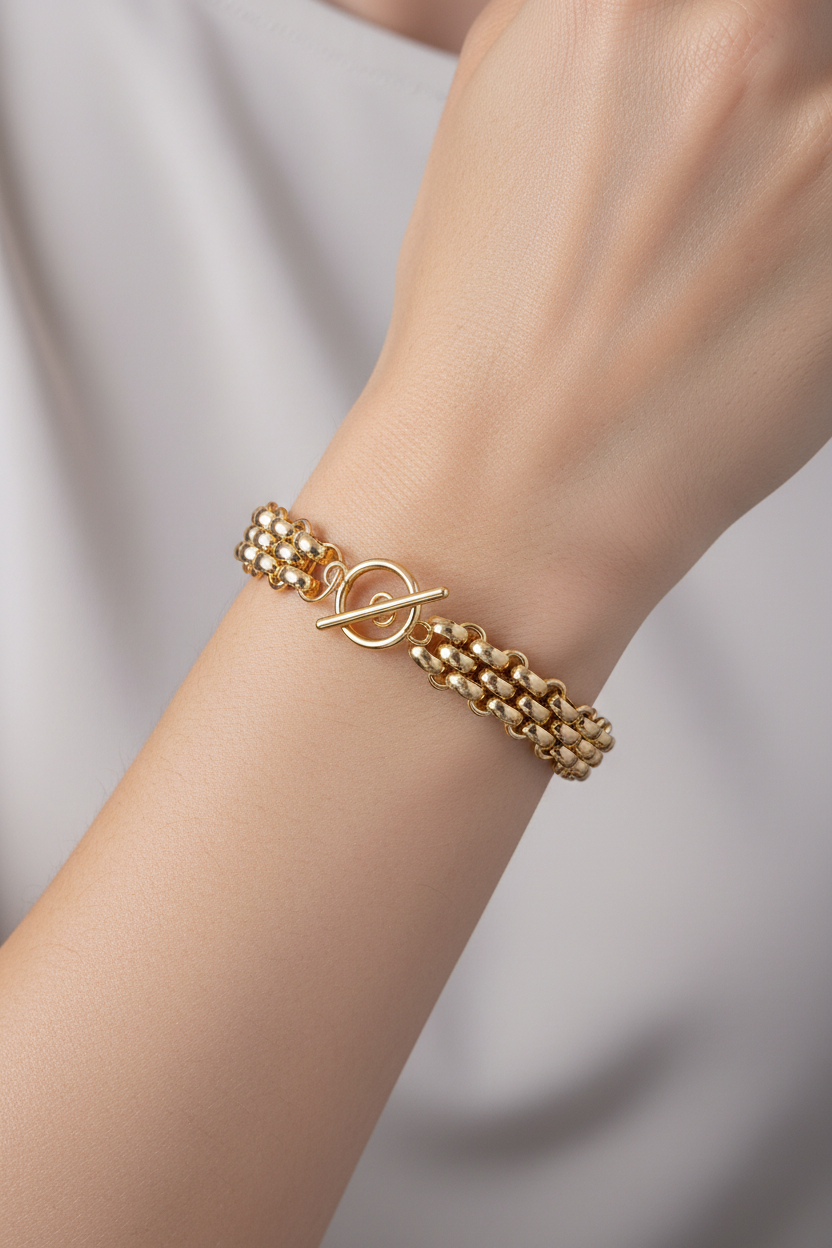 Bracelet acier inoxydable avec fermoir bouée.