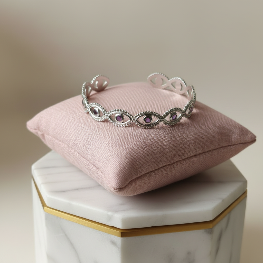 Bracelet acier inoxydable ouvert ajustable