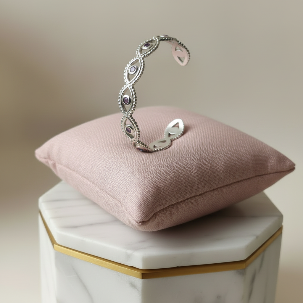 Bracelet acier inoxydable ouvert ajustable