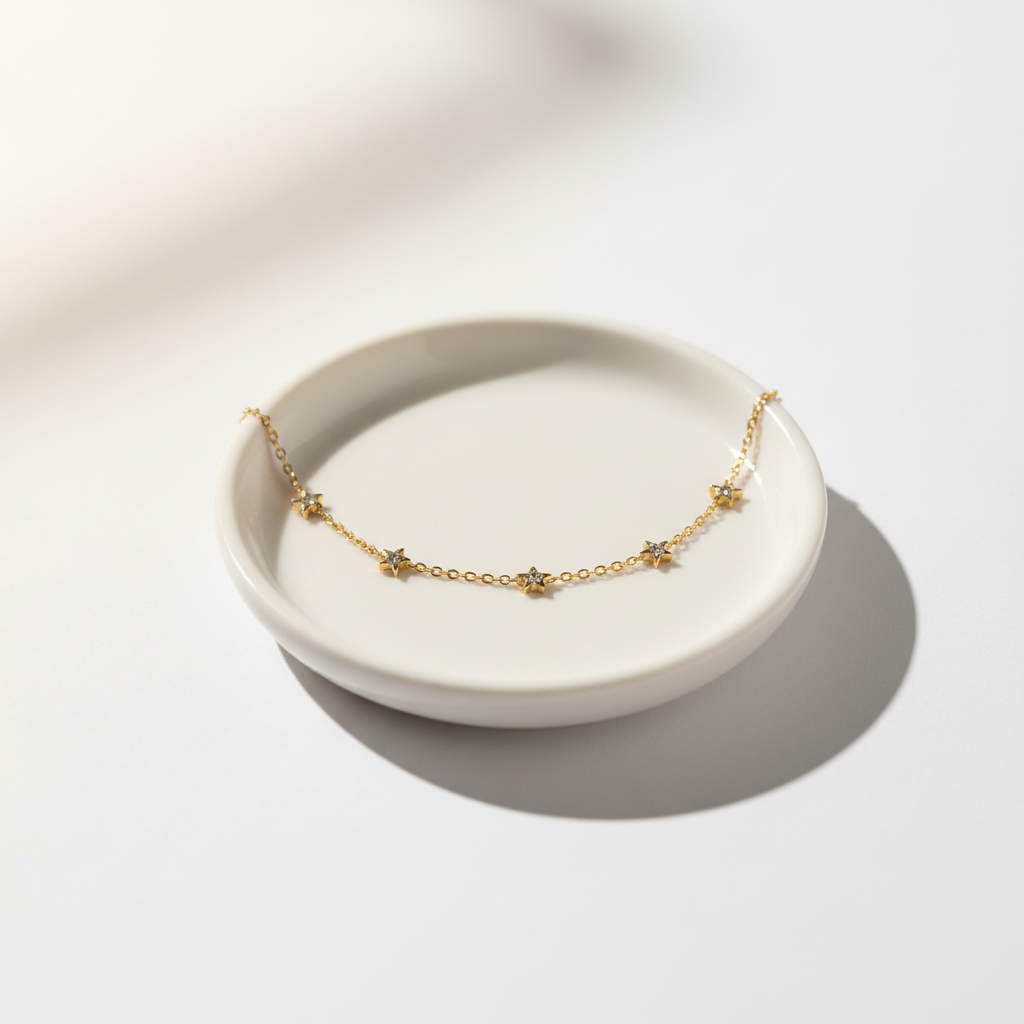 Collier acier inoxydable avec motifs oxyde de zirconium