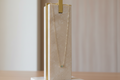 Collier acier inoxydable avec pierre bleue synthétique
