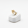 Bague acier inoxydable ajustable avec motif