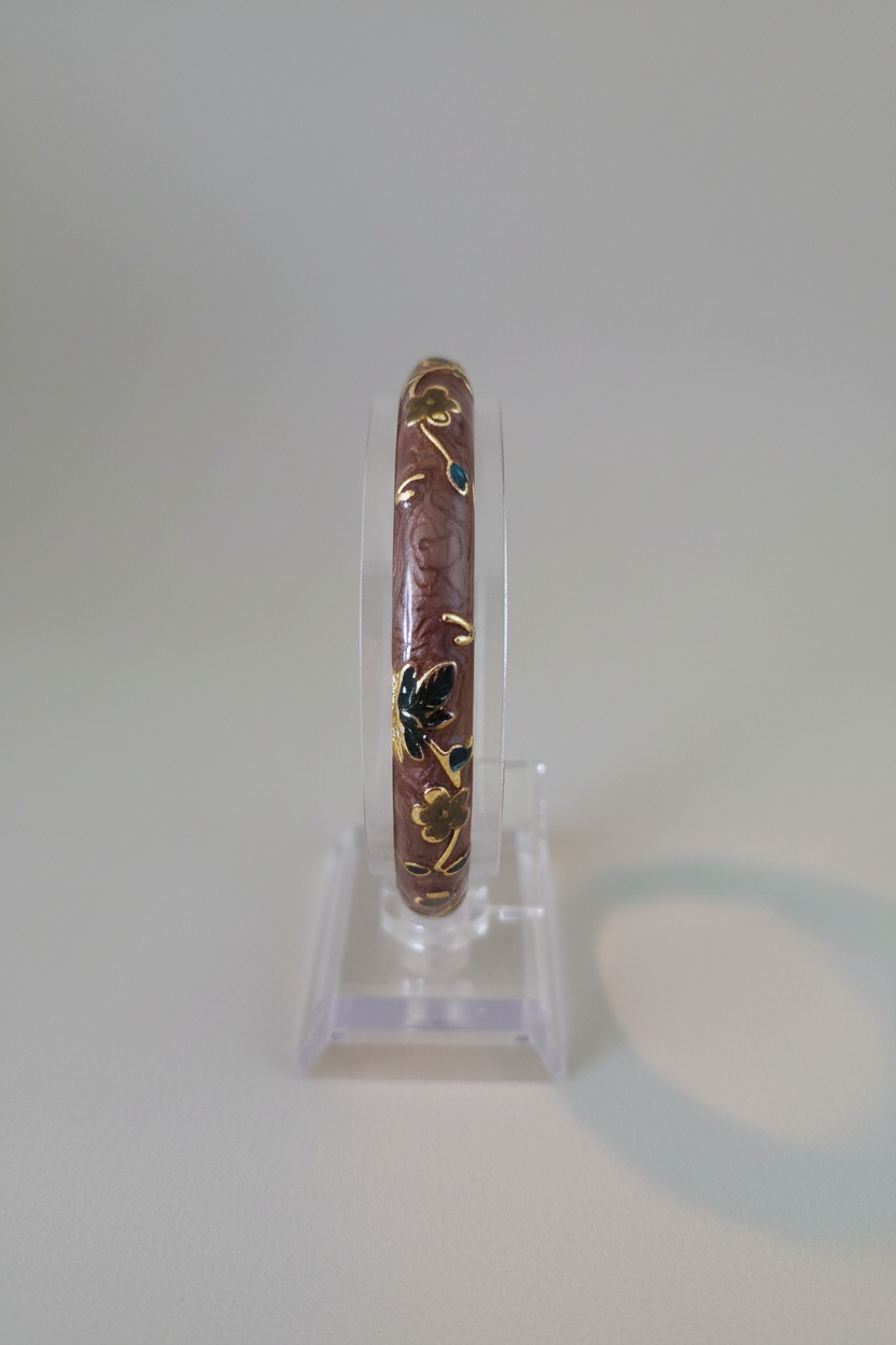 Bracelet thaïlandais marron laiton et doré